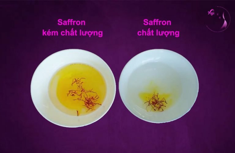 Saffron kém chất lượng tan màu nhanh hơn trong nước