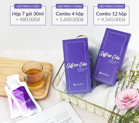Collagen chứa tinh chất Saffron và tinh chất sụn cá hồi